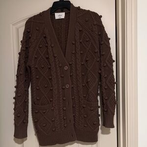 Aritzia Wilfred New Alps Cardigan in Carmelized Walnut